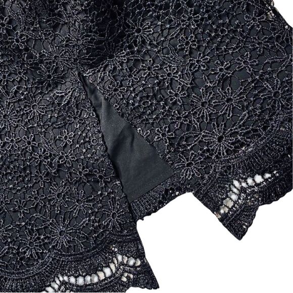 Cooper St. Black Floral Crochet Lace Midi Dress - Size 4 - Picture 7 of 8